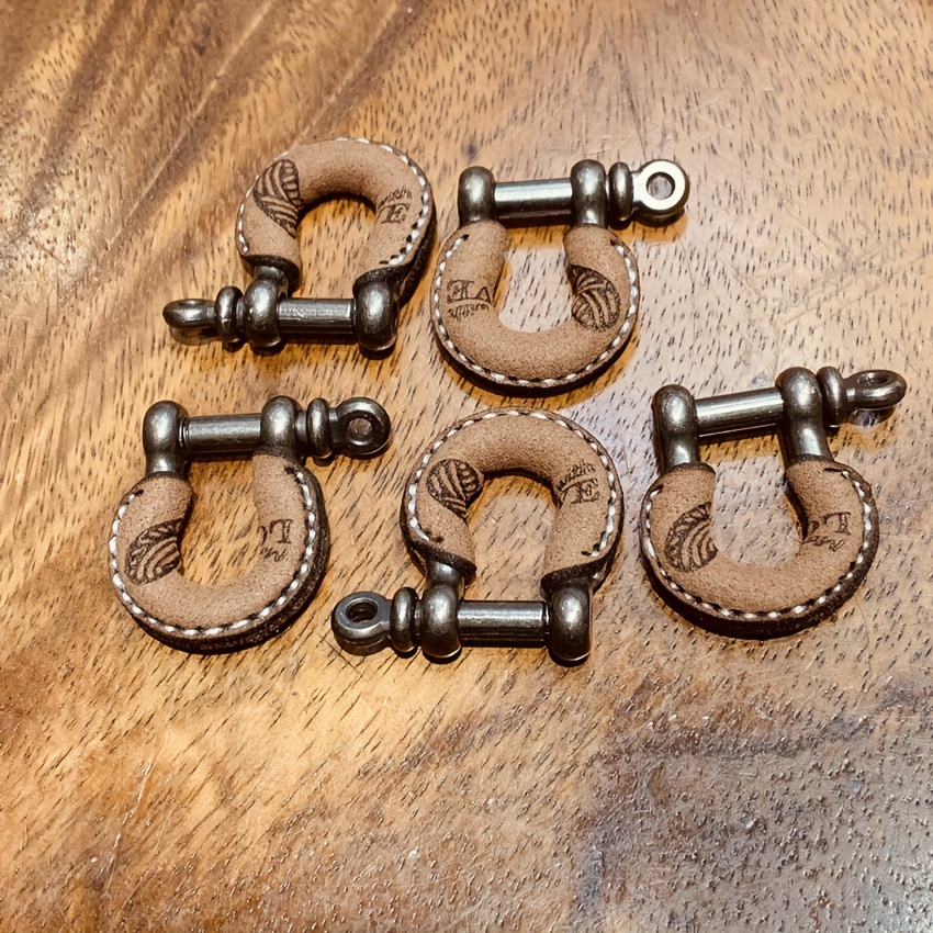 5pcs Handcrafted D-ring Set, Carabiner, And Luggage