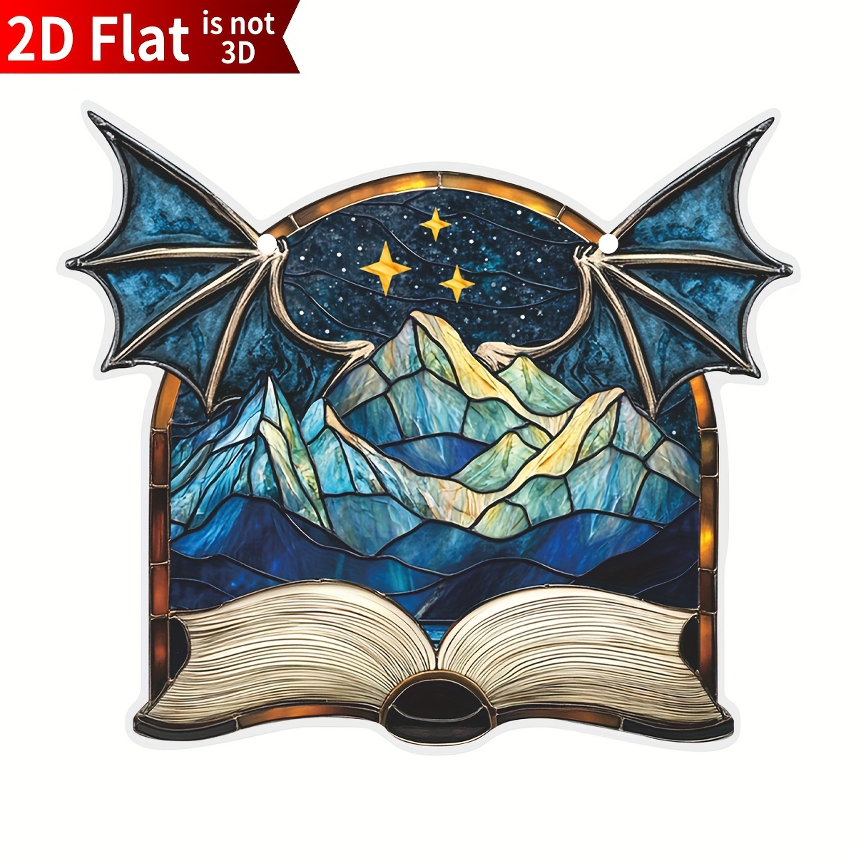 Image of 2d Flat 1pc Thanksgiving & Christmas Acrylic Sun , Stained Window Hanging, Book Lovers Gift, Bookish Present, Indoor Outdoor Decoration, Thanksgiving Presents, Christmas Gift, 2d Flat