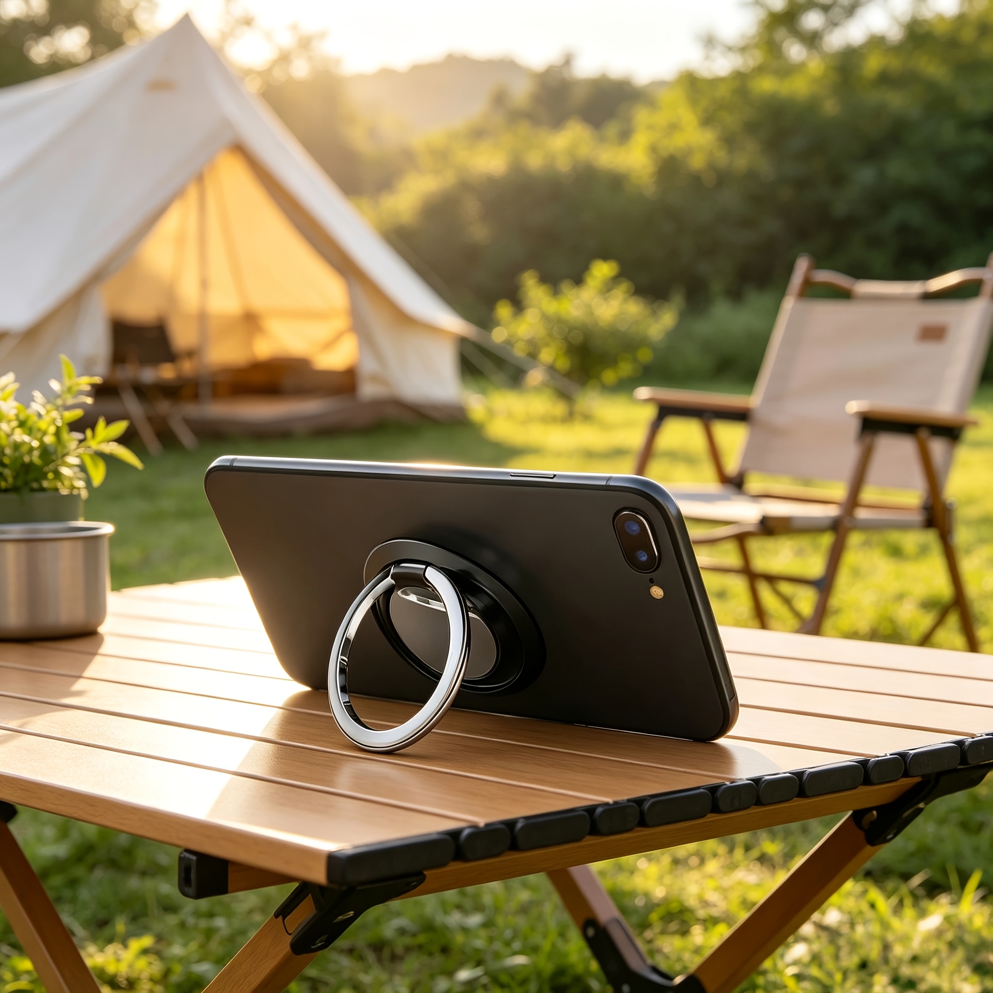 TEMU Supporto ad anello girevole a 360簞: saldamente il tuo telefono ovunque con questo supporto universale!