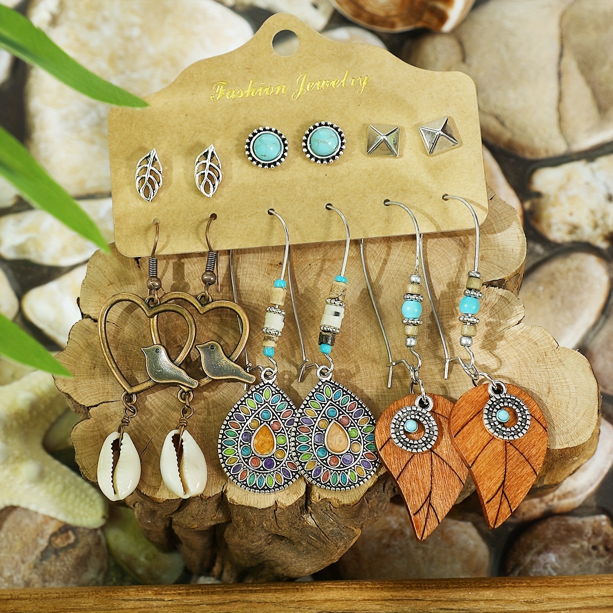 bohemian vintage dangle earrings set women assorted - Temu