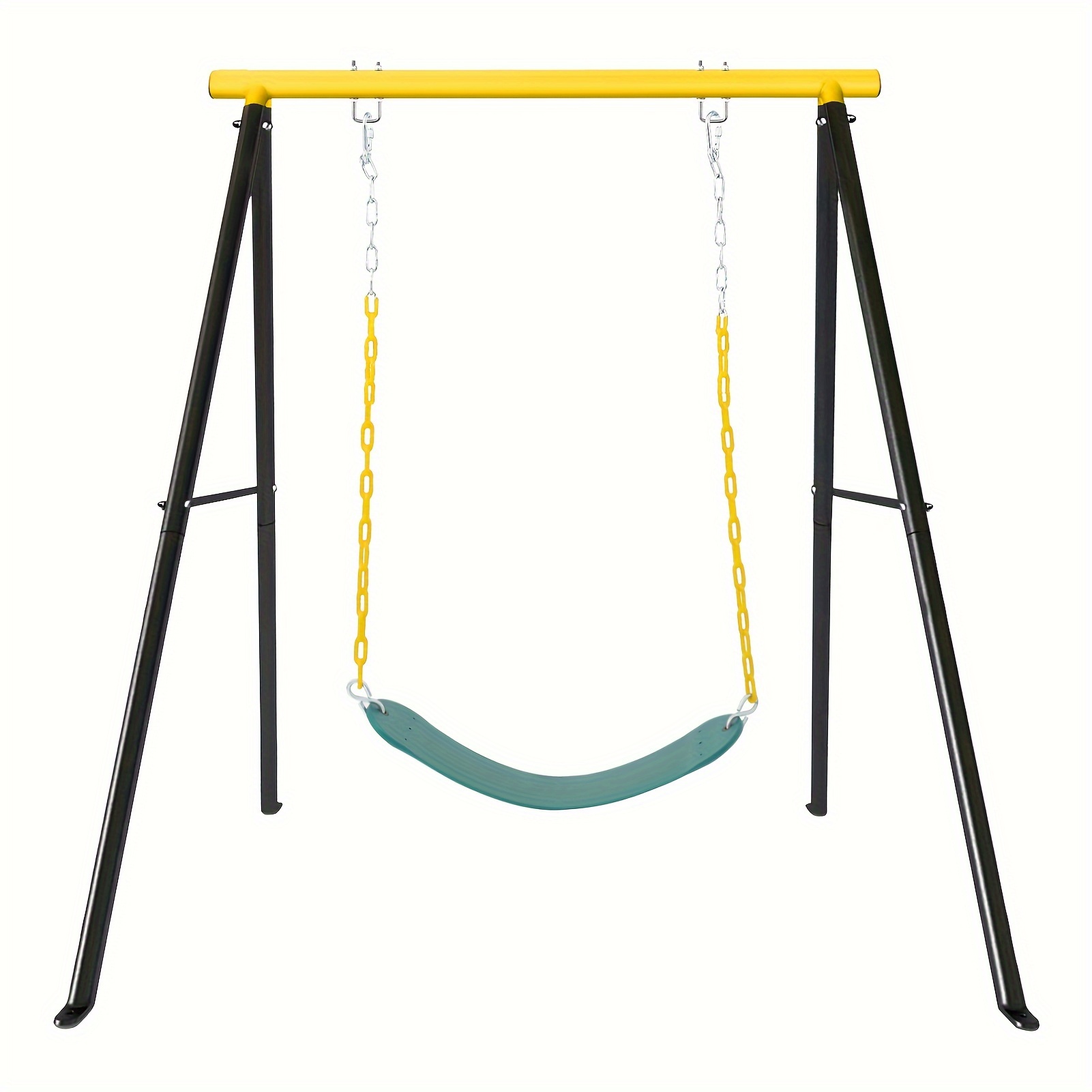 

Swing Sets For Backyard, Powder Coated Set With Extra Side Bars, Heavy-duty Backyard Swing For Swing Chair, Porch Swing (yellow)