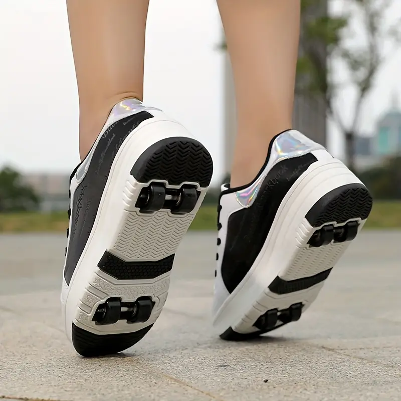 Leer Bovenwerk Maat 31-40 Coole Schaats-sneakers Voor Kinderen | 2-in-1 Instelbare Rolschaatsen Met Wielen Die Je Kunt Inklappen Intrekbare Wielen Sportschoenen Leer Bovenwerk Maat 31-40 Coole Schaats-sneakers Voor Kinderen | 2-in-1 Instelbare Rolschaatsen Met Wielen Die Je Kunt Inklappen Intrekbare Wielen Sportschoenen