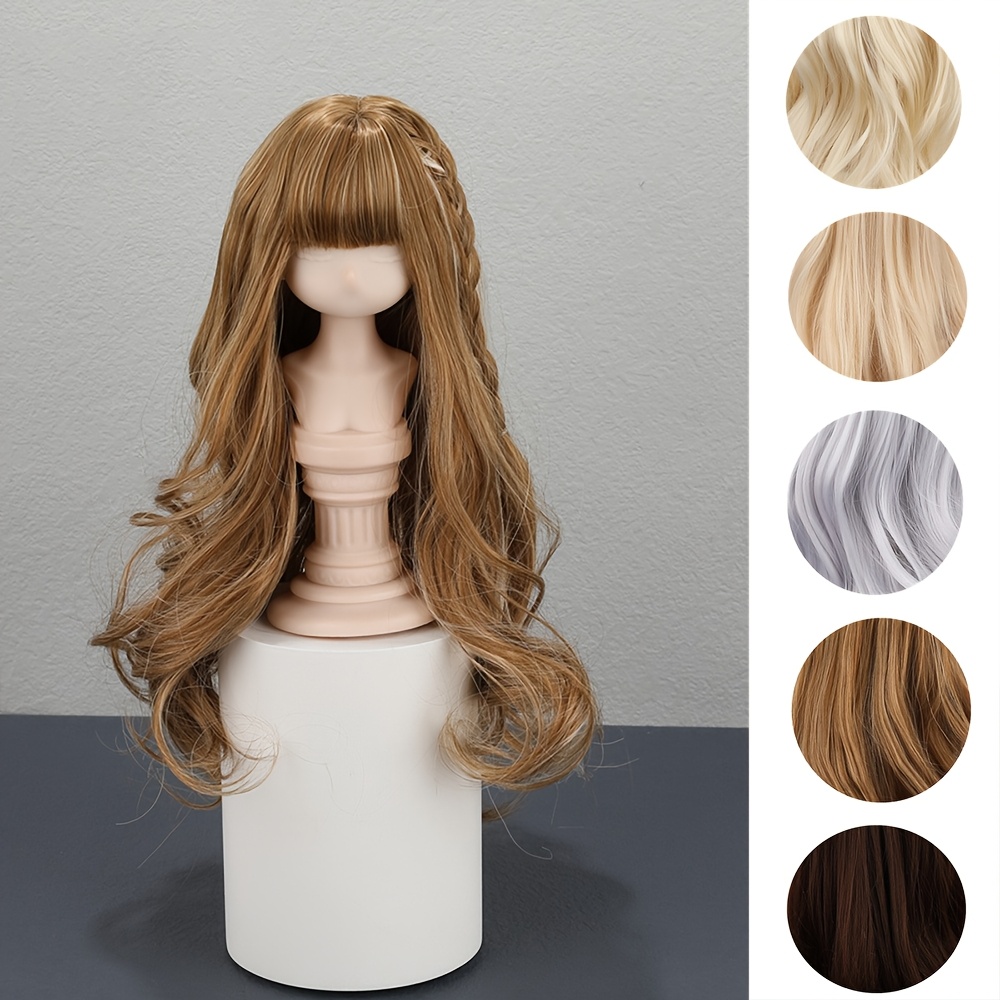 bjd wig sd msd mdd   wig long hair style w bang braid for 1 3 1   fashion long wig curly hair sd wig   wig
