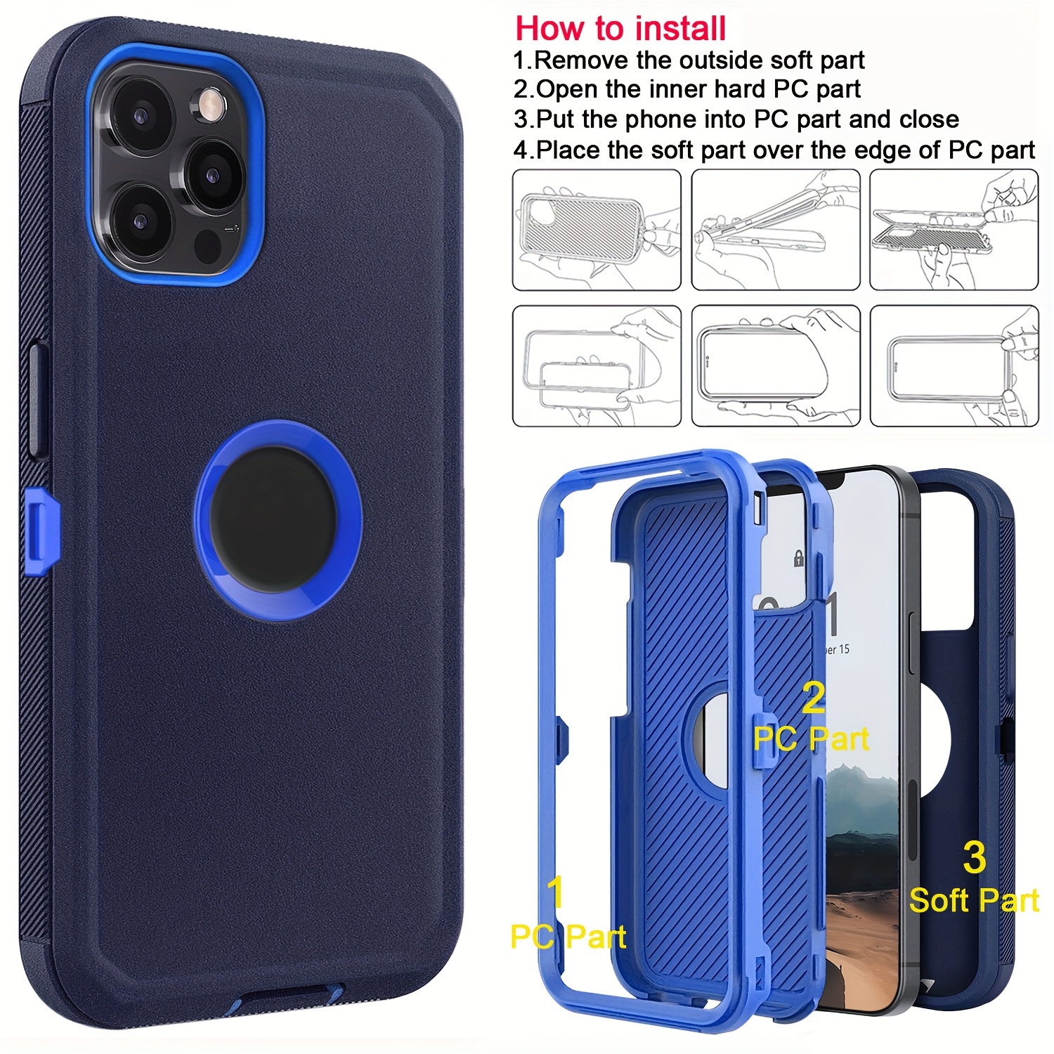 xinyunew Cover per iPhone 12 Pro Max, Custodia in Pelle