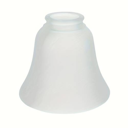 a style replacement bell shaped frosted glass shade measuring 2 1 8 inches in height 4 3 4 inches tall and 5 3 8 inches in diameter