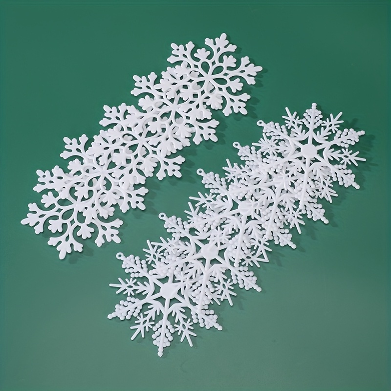 10pcs Of Christmas Decorations In Of Snowflakes, With A Diameter Of 10cm For Each Large Snowflake Pendant