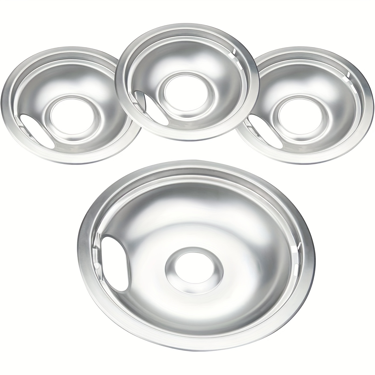 

Stove Burner Covers, Replacement Drip Pans For Frigidaire 316048413 And 316048414, 4pcs (3x6" And 1x8")