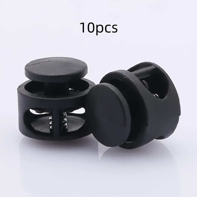 10pcs Plastic Spring Tassel Stopper Rope Hat Drawstring Card Elastic Adjustment Pull Rope Clothing Additions