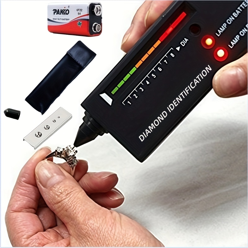 TEMU Portable Electronic Jewelry Testing Tool, Professional Jewelry Testing Device, High-precision Jewelry Testing Battery, Jewelry Testing Pen,