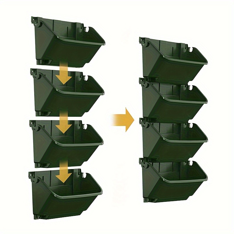 1 Pack Vertical Garden Planters 3 Tier Stackable Plastic Containers