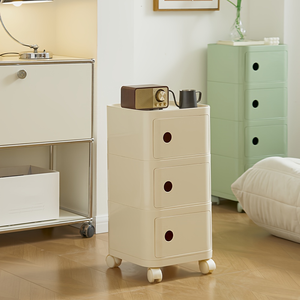 Square ABS Plastic Drawer-Style Multi-Layer Storage Cabinet