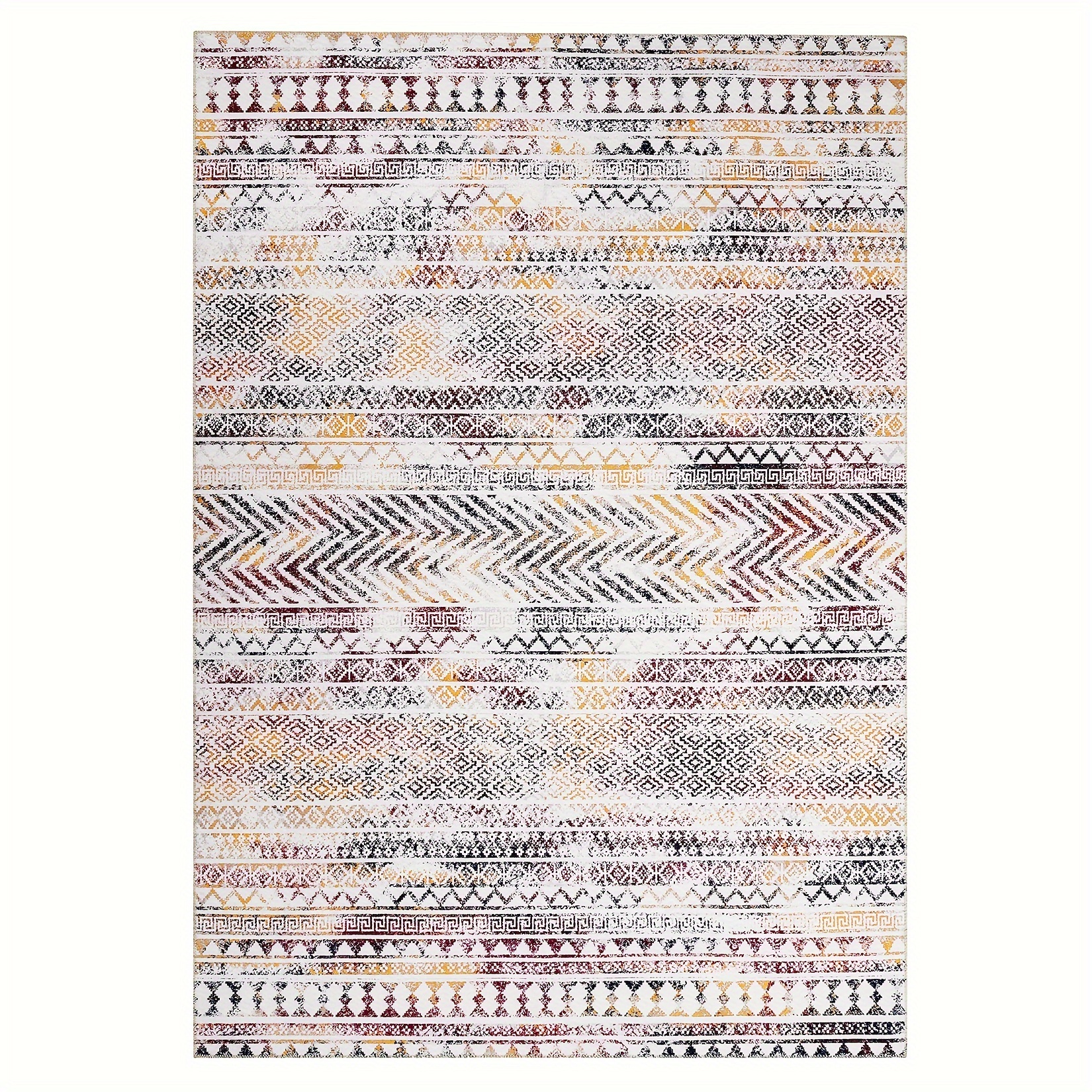 Modern Area Rug, Non-shedding Boho Floral Area Rug For Home Office Bedroom Living Room Kitchen, Washable Carpet, Multi