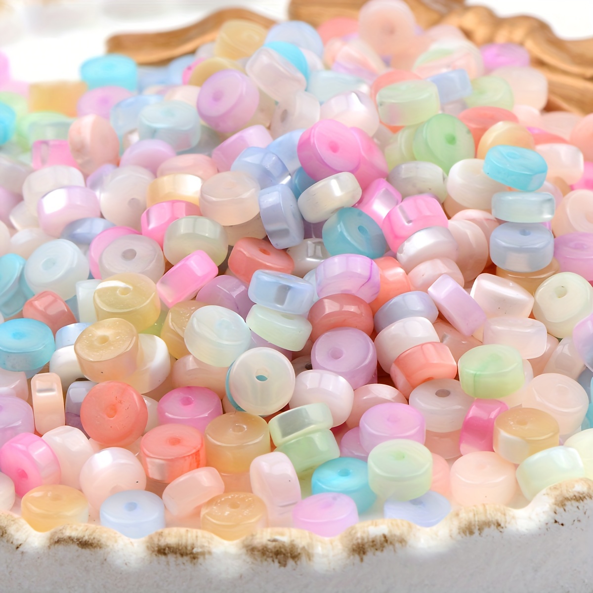 

Natural Shell Beads Assortment 2x5mm Colorful Rice Beads For Diy Necklace And Bracelet Crafts, Spacer Beads For Jewelry Making