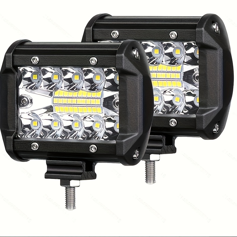 

2 Led Pods With 120w Led Light Strips And 12000lm Spotlights, Combined With Off-road Lights, 3 Rows Of Led Work Lights, Leather Truck Driving Fog Lights, Atv Utv Suv Boat Lights