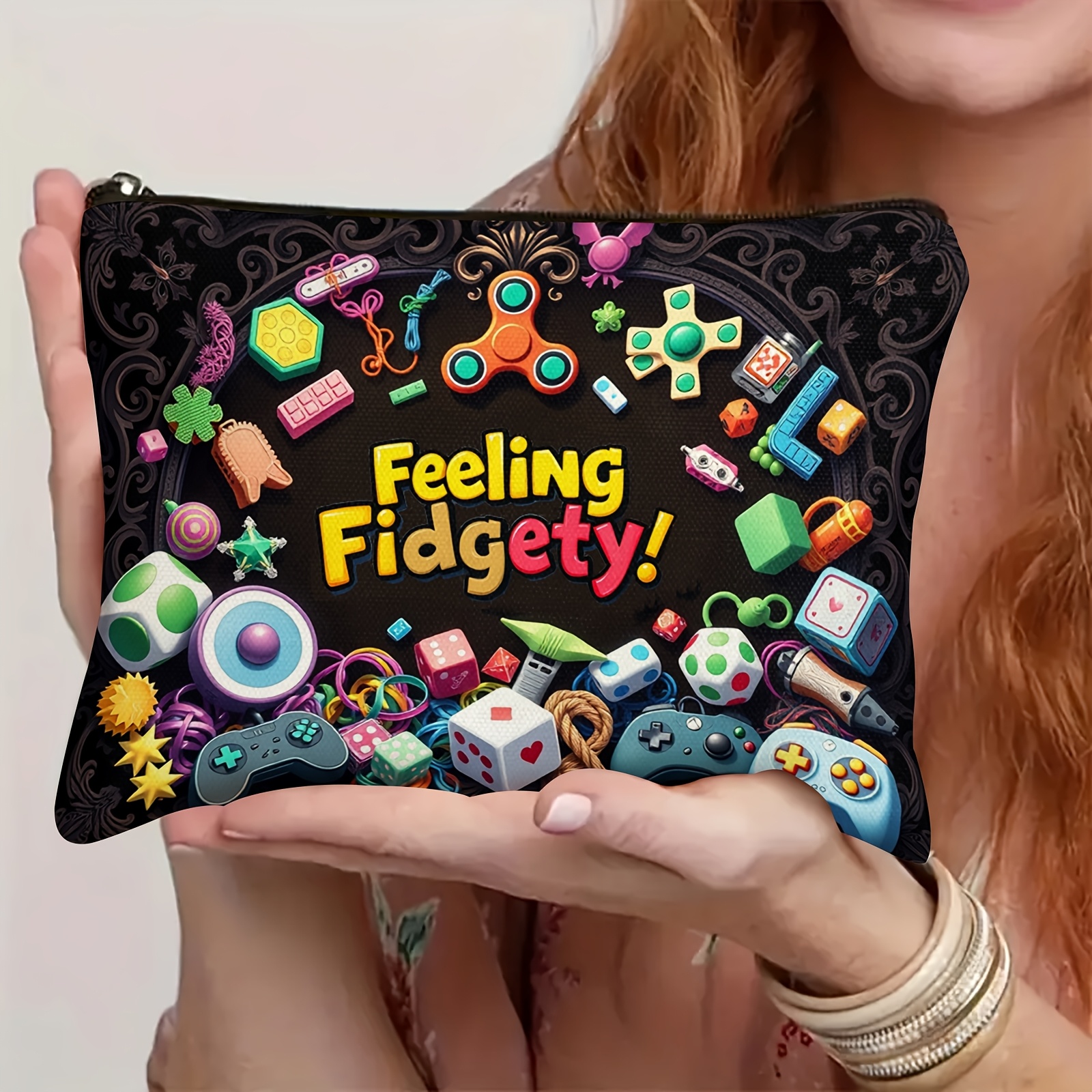 Image of Fidget Spinner-themed Organizer | Designed For Sensory Impairments, Holds Gadgets, Daily Necessities, And Travel Essentials, Mixed Color, Unisex-adult