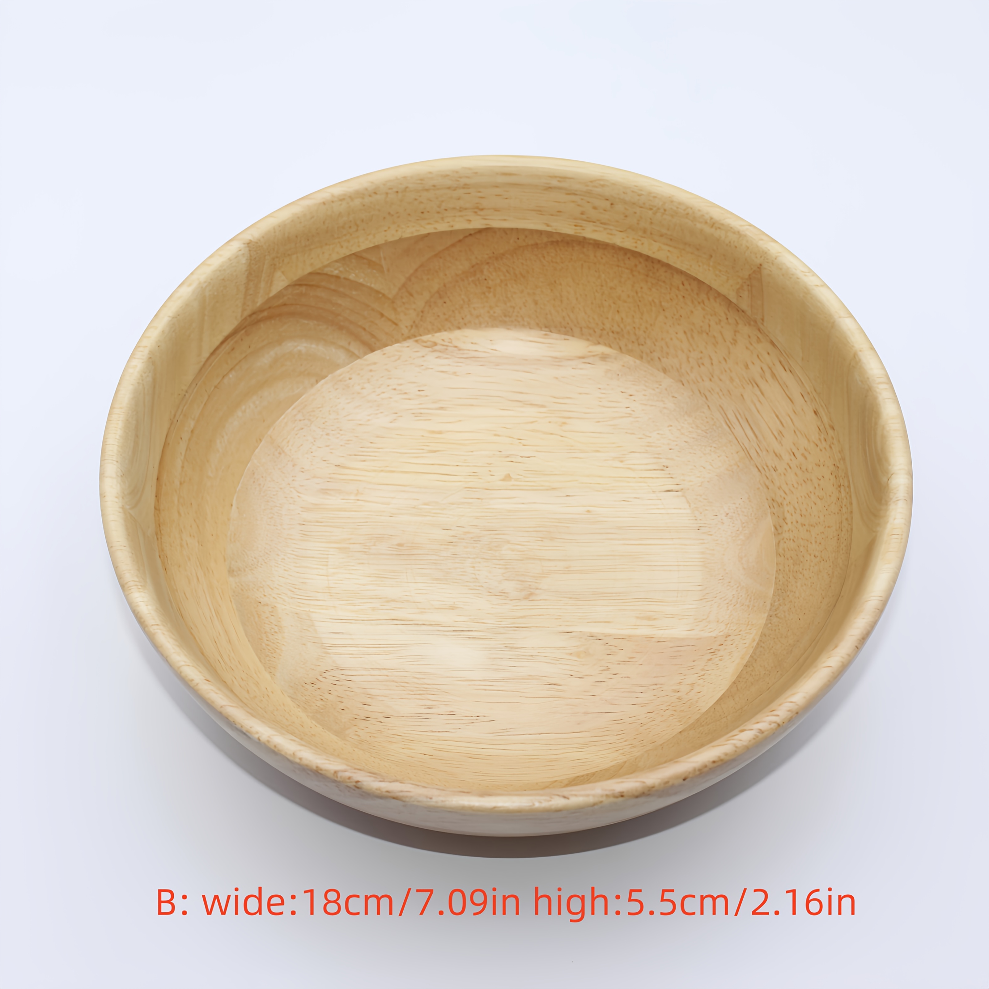 Japanese Solid Wood Mixing Bowl Salad Bowl Kitchen Vegetable Bowl Wooden Bowl Fruit Bowl Large Mixing Bowl Hotel Household Kitchen Additions Mixing Bowl Soup Bowl