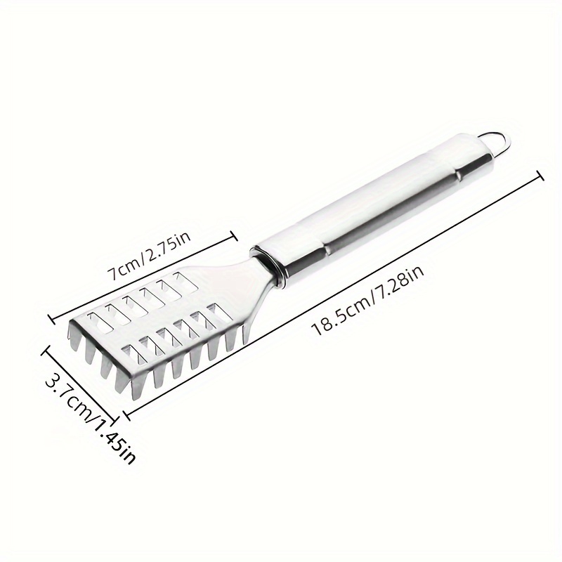 1pc Fish Scale Scraper, Stainless Steel Multifunctional Scraper, Fish Scale Cutting Tool, Fish Scale Planing Tool, Fish Killing Tool, Suitable for Restaurant Kitchen