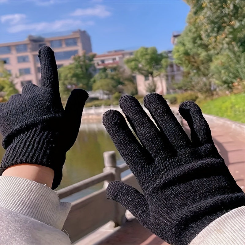 

Winter Knit Gloves - Warm, Touchscreen Compatible For Driving, Running & Cycling | Machine Washable, Gloves For Winter