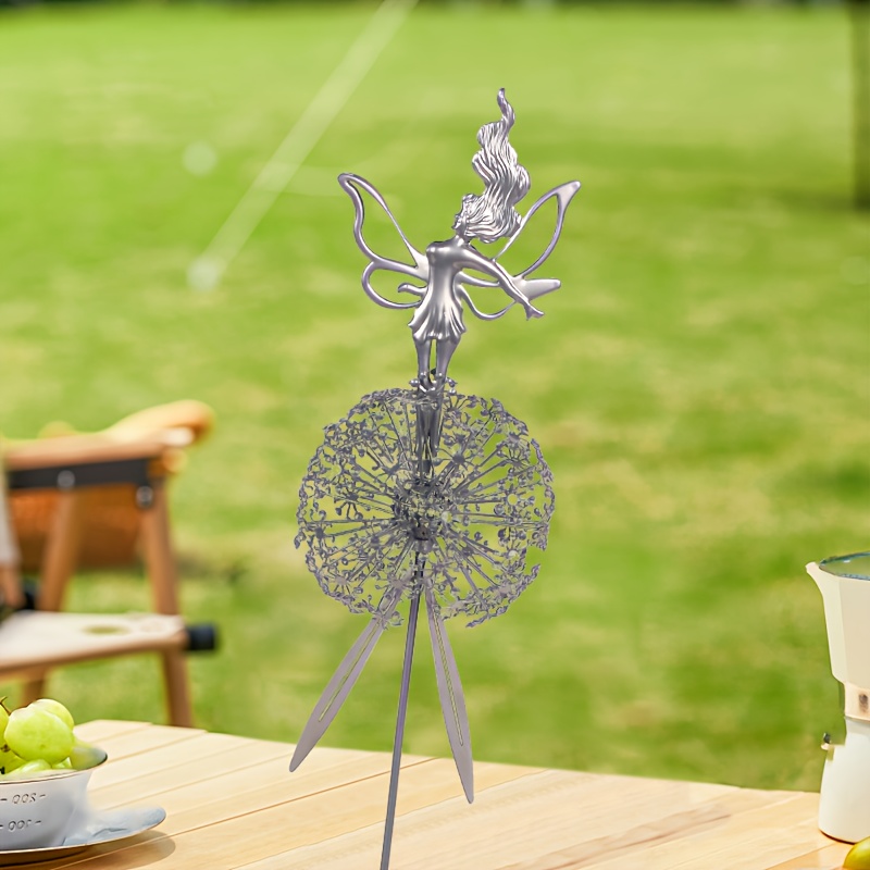 

3d Metal And Dandelion Garden Sculptures - Iron Art Decorations For Outdoor Yards, Lawns, Patios - Christmas, Halloween, Thanksgiving - , Freestanding Installation