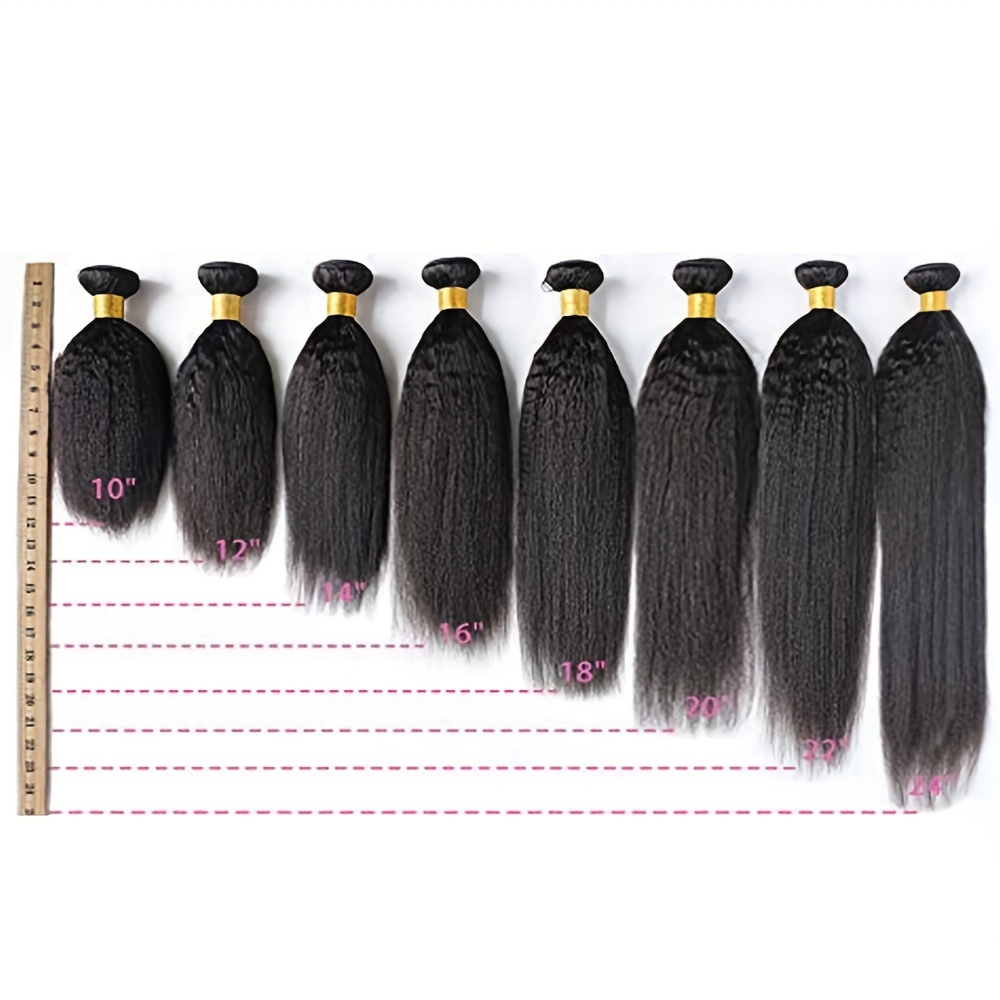 3 bundles   straight human hair extensions 100   brazilian     hair   straight texture natural   for styling   naturallooking hairline   texture details 1