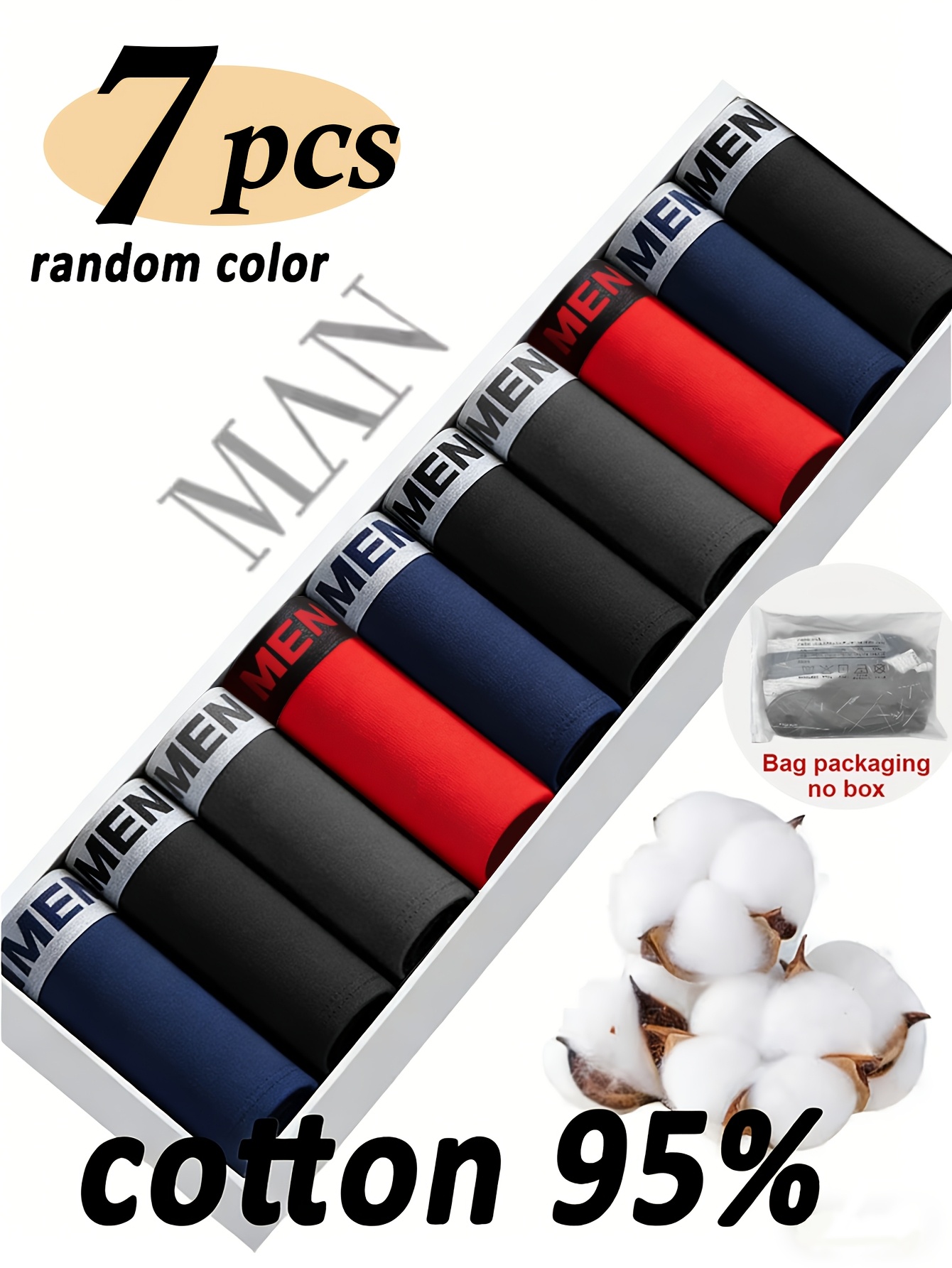 immagine dell'articolo set casuale da 7 pezzi di boxer da    ,   e morbidi in materiale   premium,   per     e il fitness,   rispetto ad   prodotti!