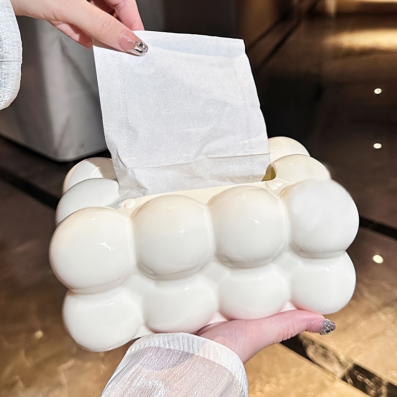 

1pc Cloud Shaped Tissue Holder - Polypropylene Cloud Design Napkin Dispenser For Home Decor