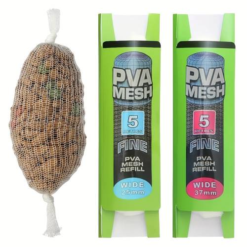 1pc universal pva mesh refill 5m soluble bait bag for carp fishing feeder lures hook bait accessory polyvinyl alcohol material