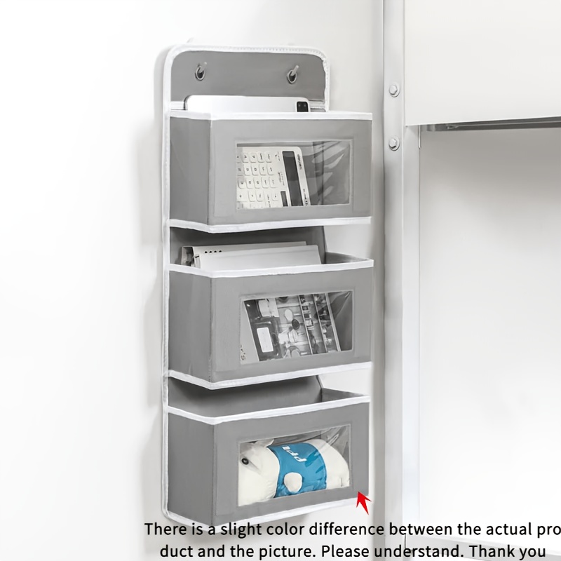 E-shop 3-lagige Tür-Aufbewahrungstasche - Robuste Stoff-Aufbewahrungstasche, Werkzeuglose Installation - Platzsparende Garderobe, Badezimmer, Zimmer,