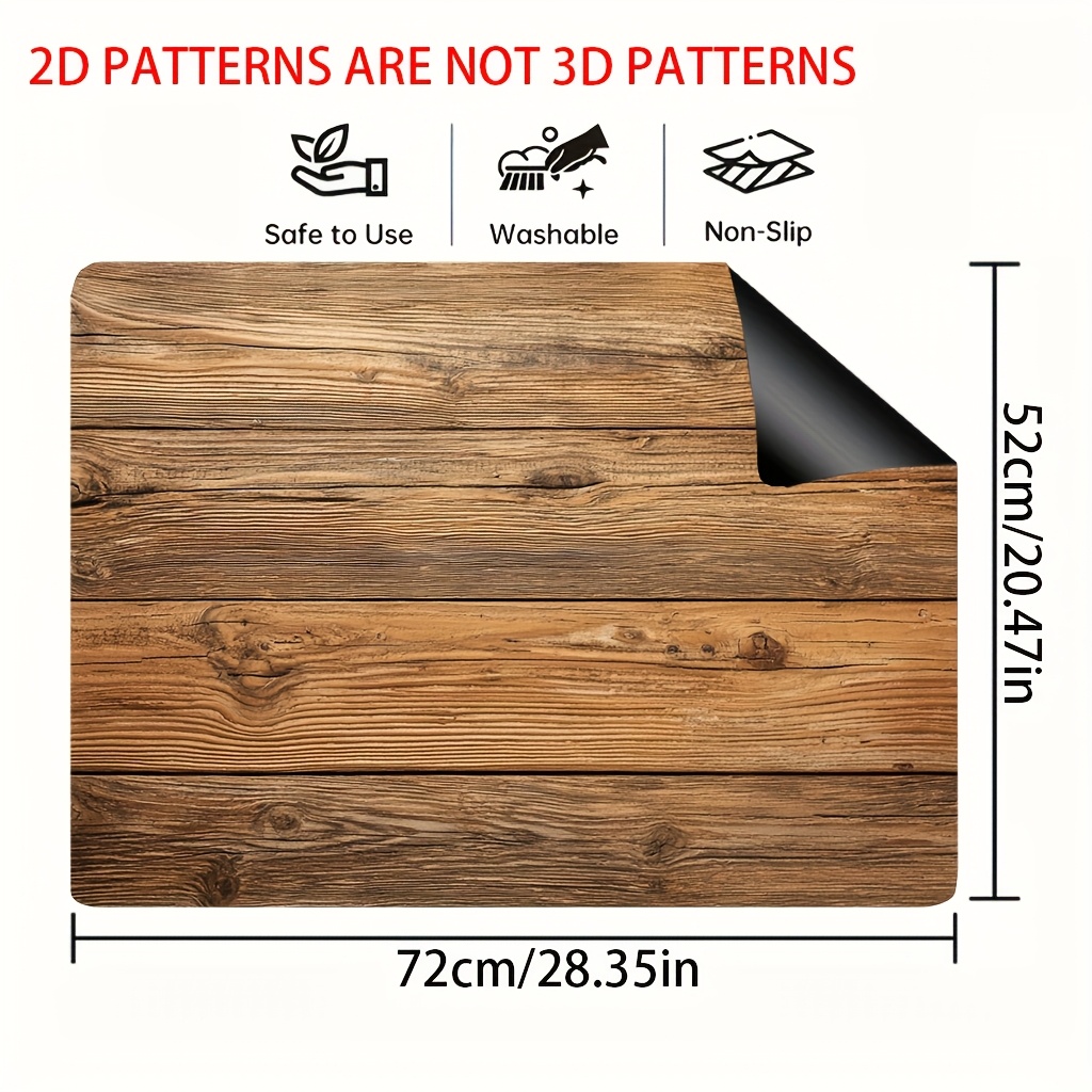 TEMU 1pc Stove Top Protector For & Induction Stoves - Wood Grain Stove Cover, Non-slip Stove Top Mat, Compatible With / Cooktops, Housewarming Gift
