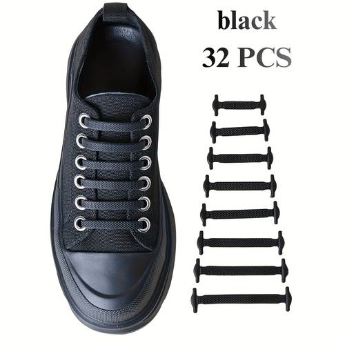 32 pack no tie elastic shoelaces suitable for sneakers and casual shoes durable comfortable and easy to for daily wear in