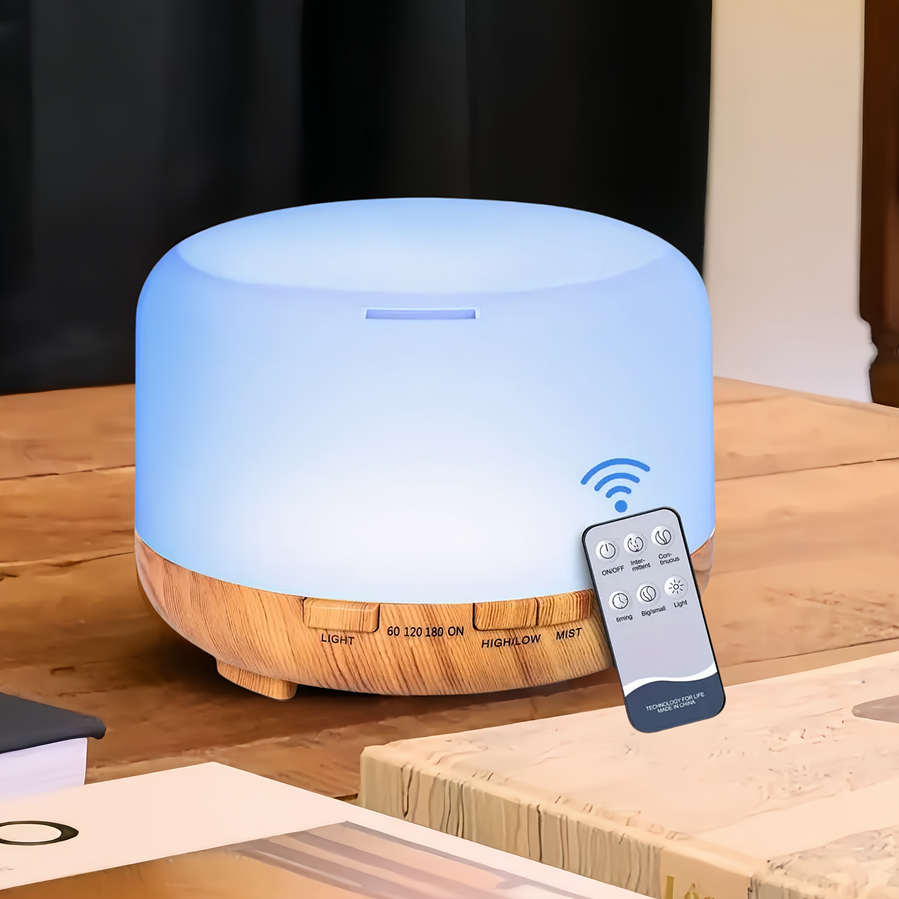 

2024 Upgrade 500ml Humidifier With Remote Control, Auto Shut-off, Essential Oil Diffuser, Timer Mode, Adjustable Home Oil Diffuser