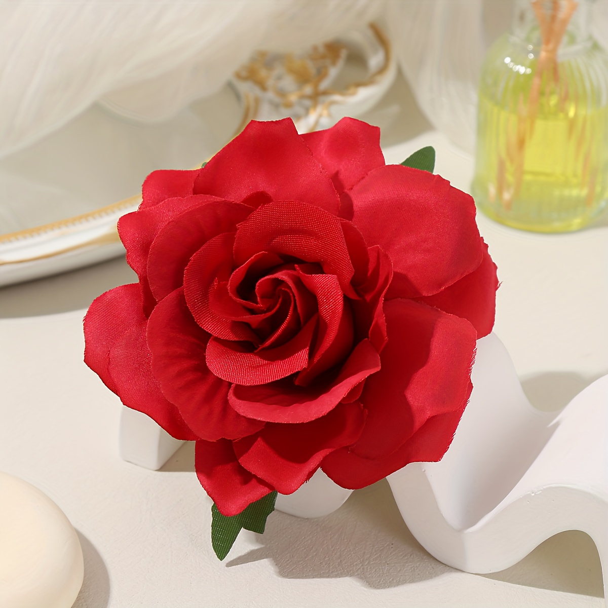 

1pc Elegant Hair Clip Sweet Big Rose Flower Hairpin Cute Hair Accessories For Women