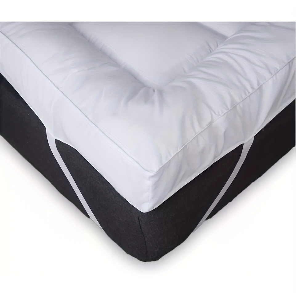 Super Soft 4Inch/ 10 Cm Deep Fill Mattress Topper Luxury Quilted Bed Pad With Elastic Corners Breathable, Durable, Machine Washable, Ideal For Single, Double, King Super King Beds For All Season Comfort