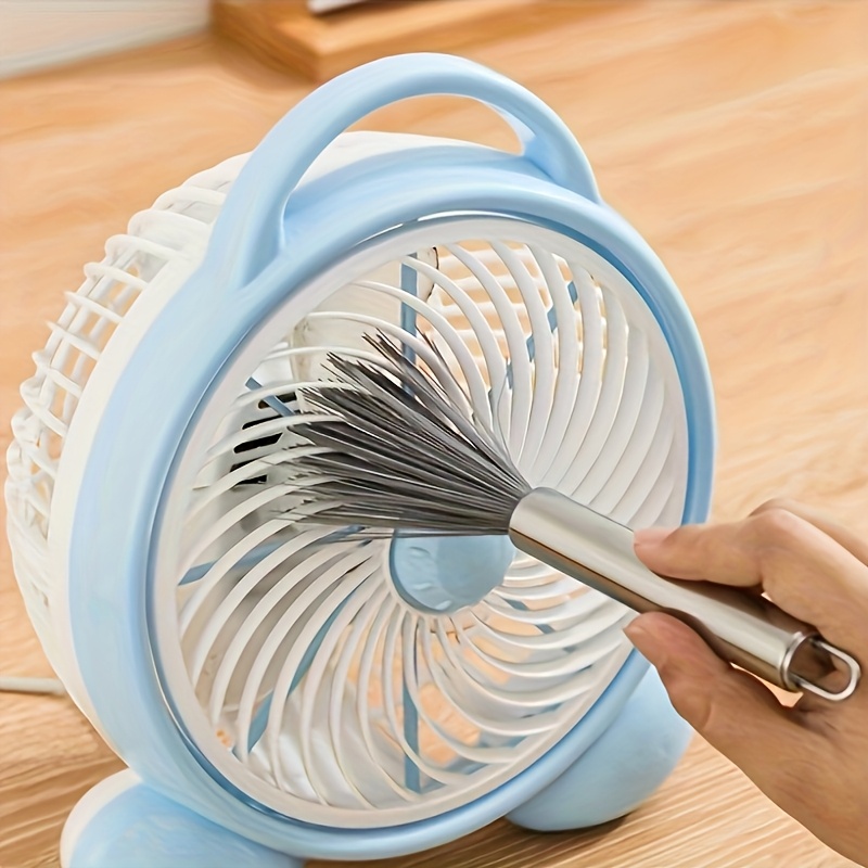 多功能长柄挂墙清洁刷，不锈钢材质 - 适用于客厅、卧室、浴室、厨房及家具，握感稳固