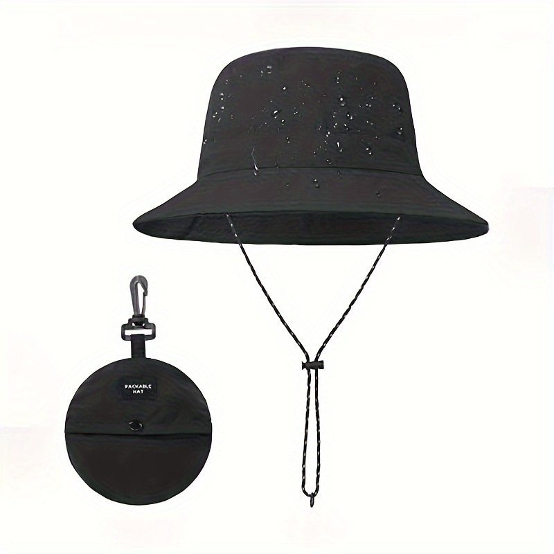 Solid Color Waterproof Bucket Hat Unisex Foldable Sun Hat - Temu