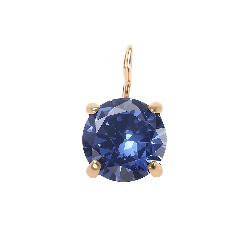 Versatile Style Non-Fading Round Synthetic Zircon Pendant Necklace