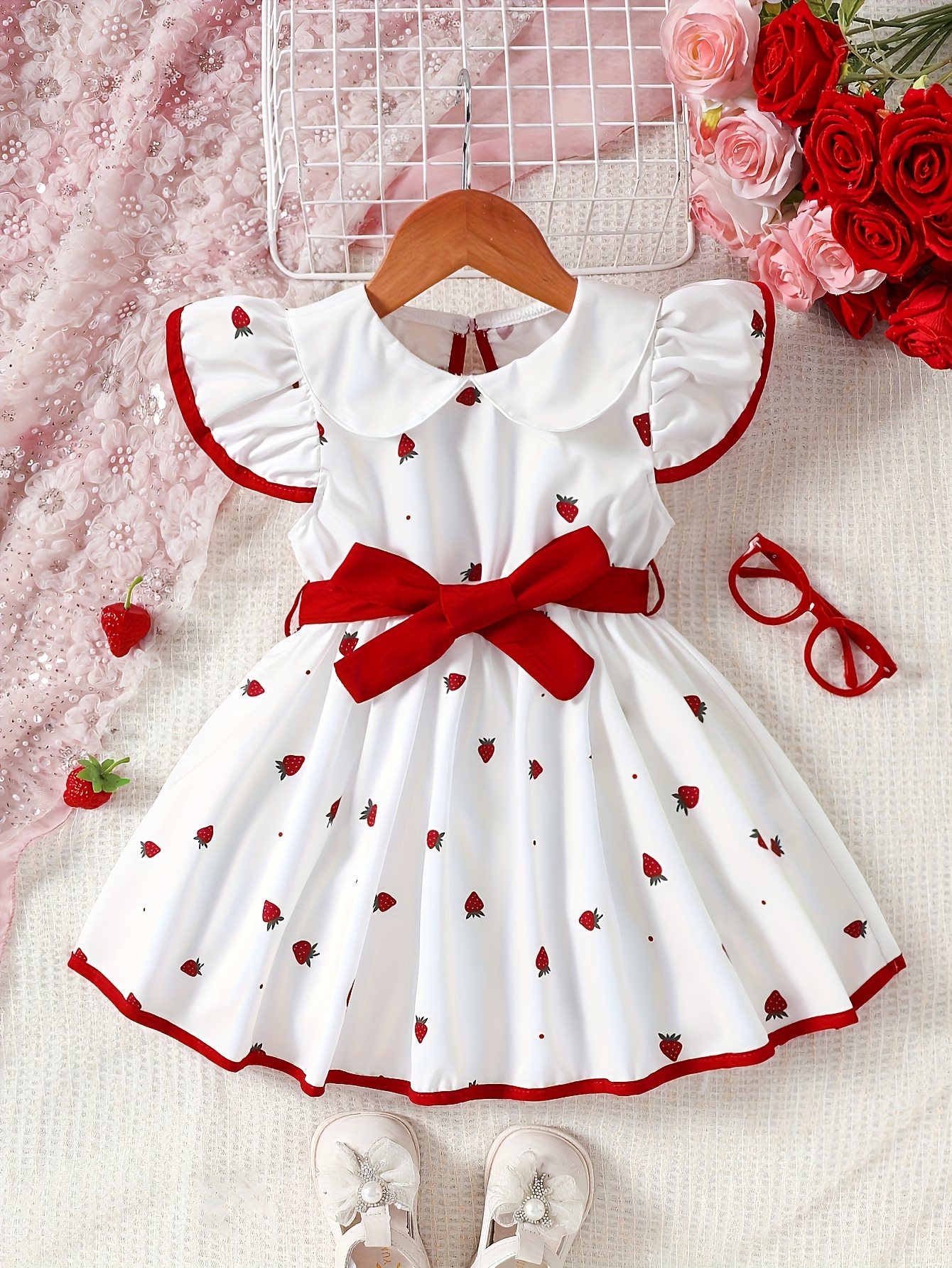 strapless open back dress Ballerina Era Skater Mini Dress in Blush Pink main image 1