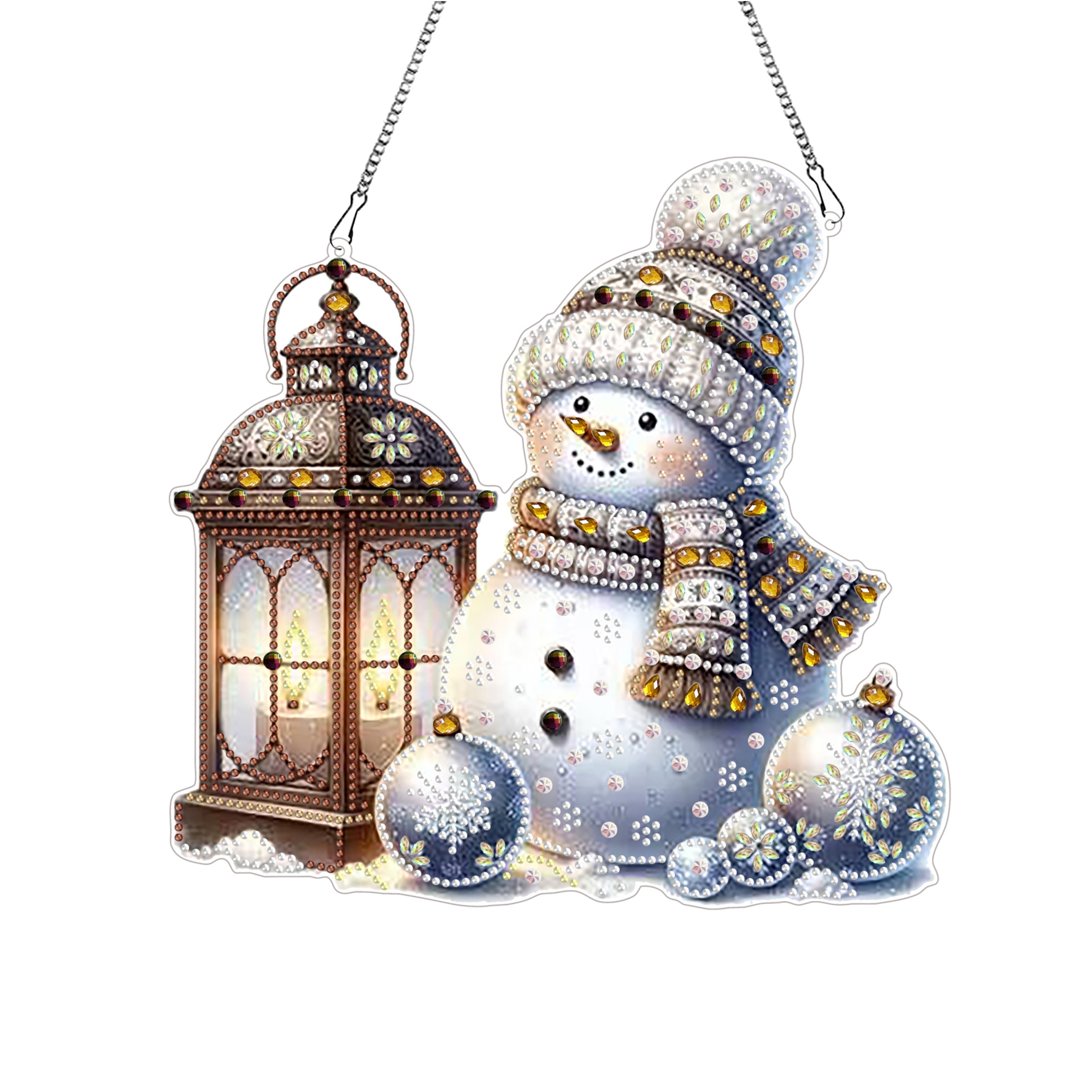 

Diy 5d Christmas Snowman Diamond Painting Kit - Unique Shaped Crystal Art Pendant, Acrylic Mosaic Craft For Home Decor, Windows, Gardens & Door Signs