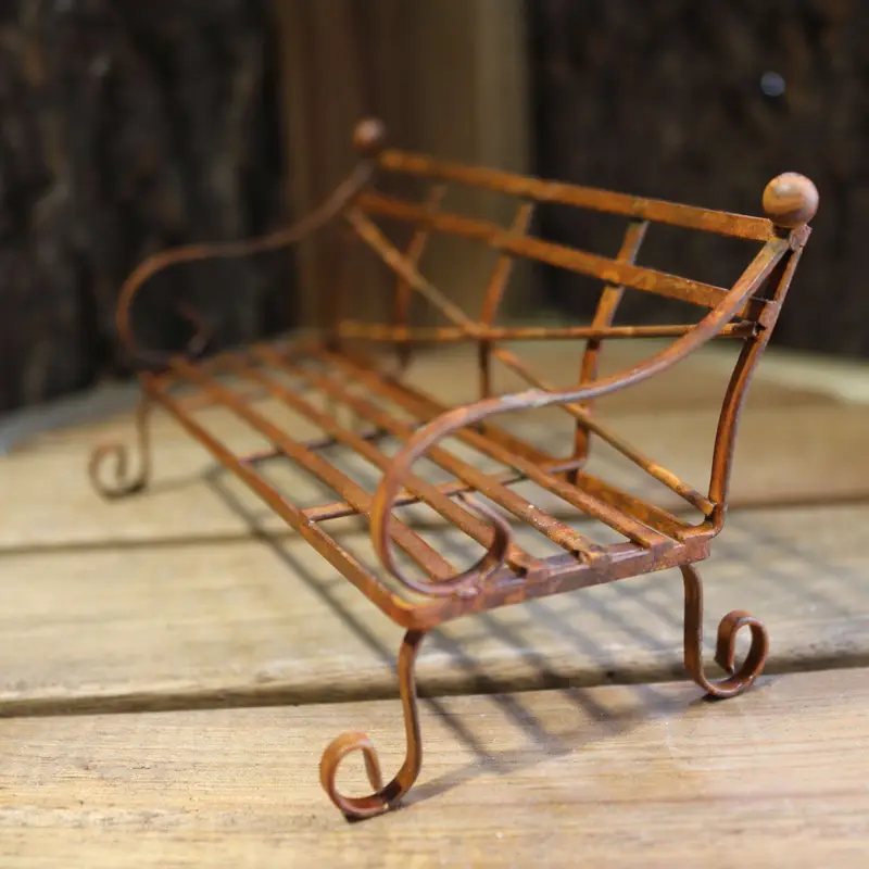 Metal Chair Swing Fairy Garden Furniture Outdoor Landscape Decor Dollhouse Bench Metal Chair Swing Fairy Garden Furniture Outdoor Landscape Decor Dollhouse Bench