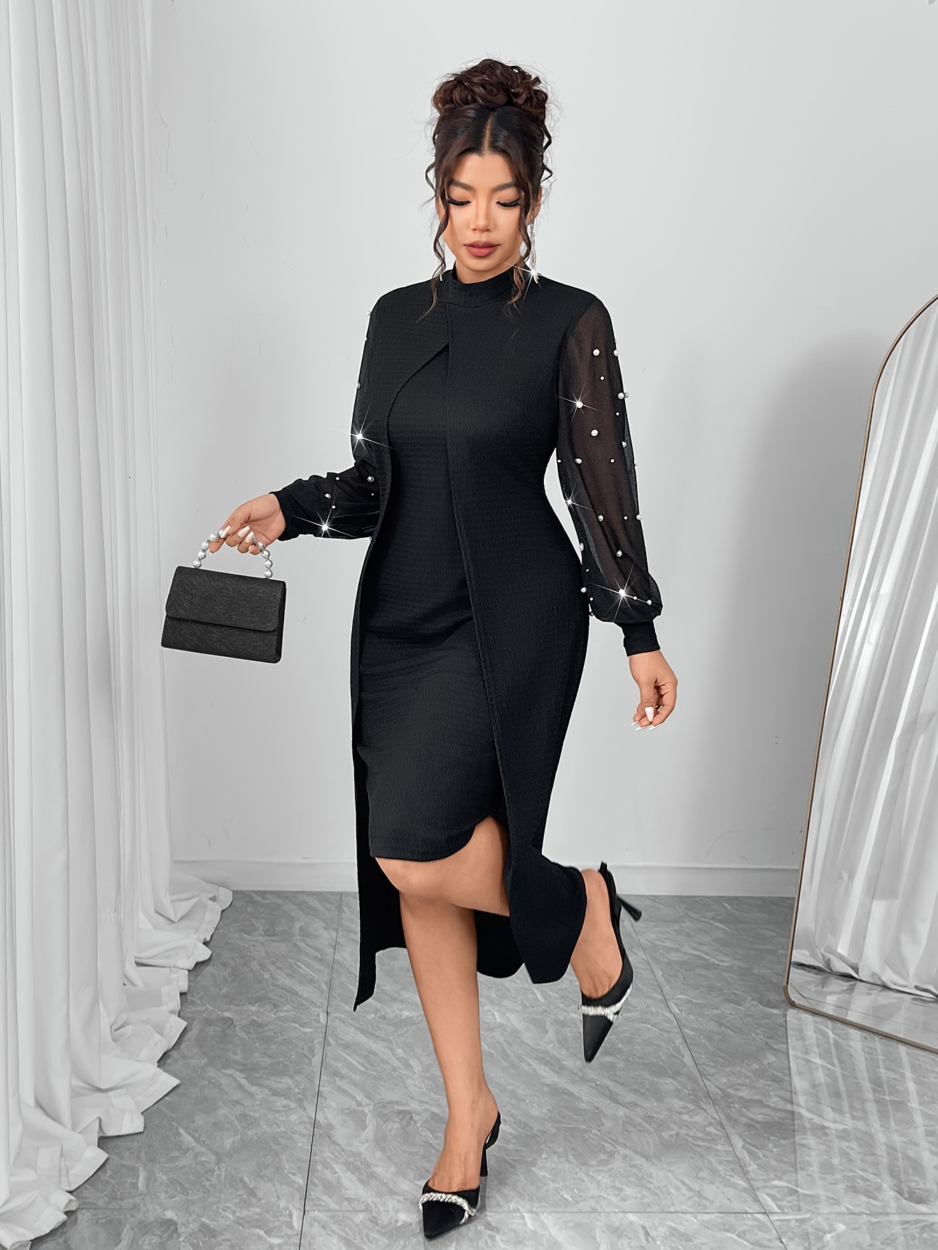 elegant funeral dresses sold on Temu Mexico