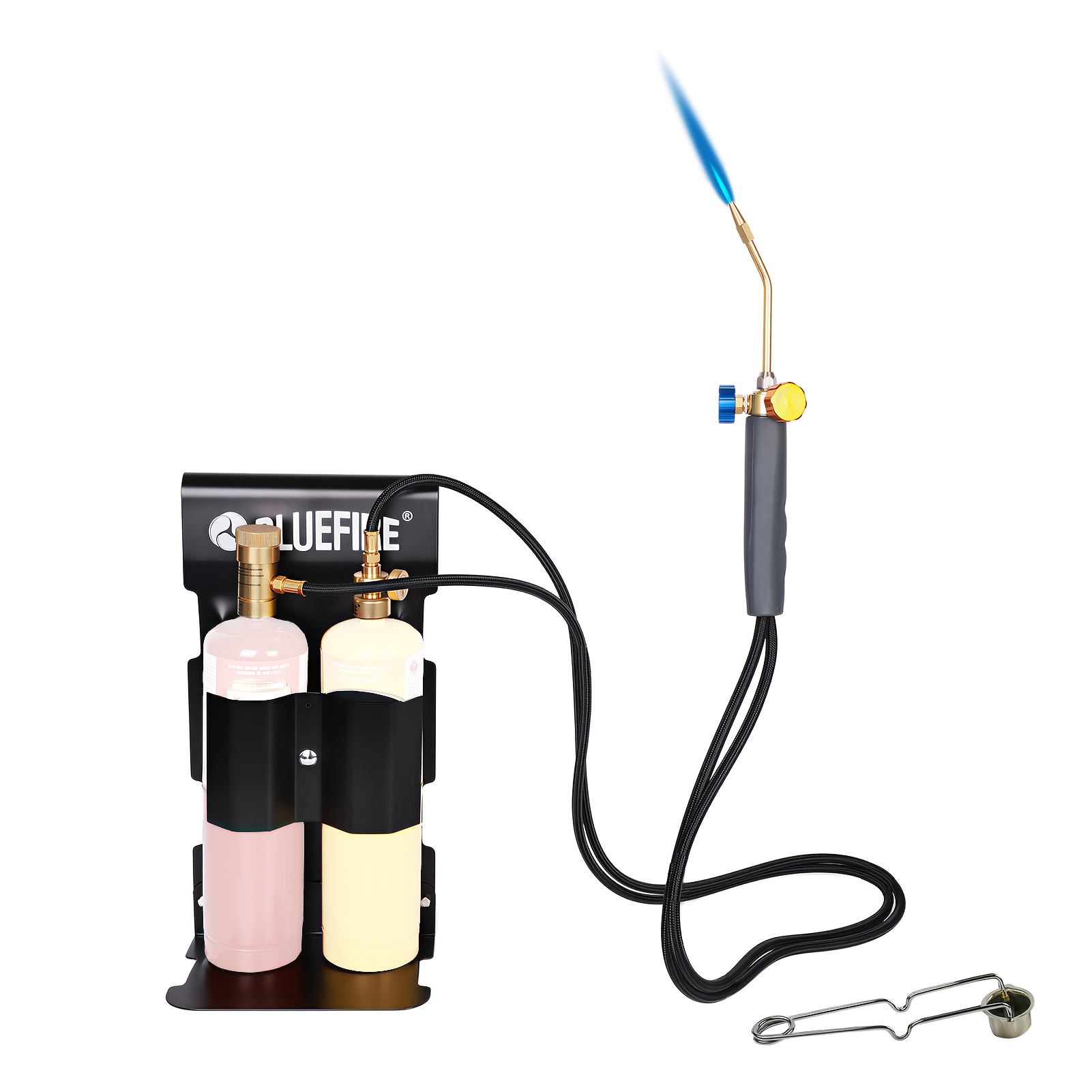 TEMU Oxypropane Welding Gas Cutting Torch Kit With Cylinder Holder & Igniter For Jewelers, Hvac, Brazing & Soldering Projects- Soldering Oxy Acetylene Torch Kit Tanks