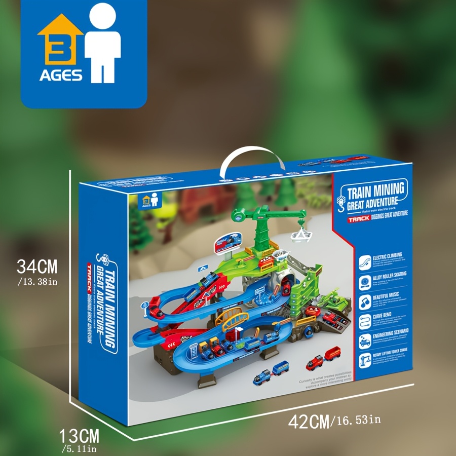 Kids' Electric Train with Track for Mountain Adventures