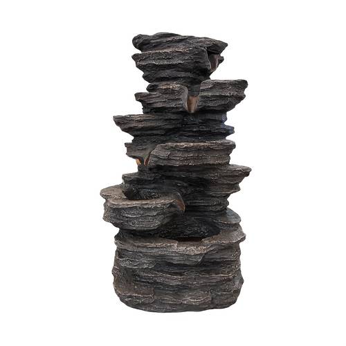 item picture 1pc floor standing fountain multi layer fountain ornament usb powered indoor outdoor water feature sound of a relaxing atmosphere thanksgiving christmas halloween atmosphere decoration