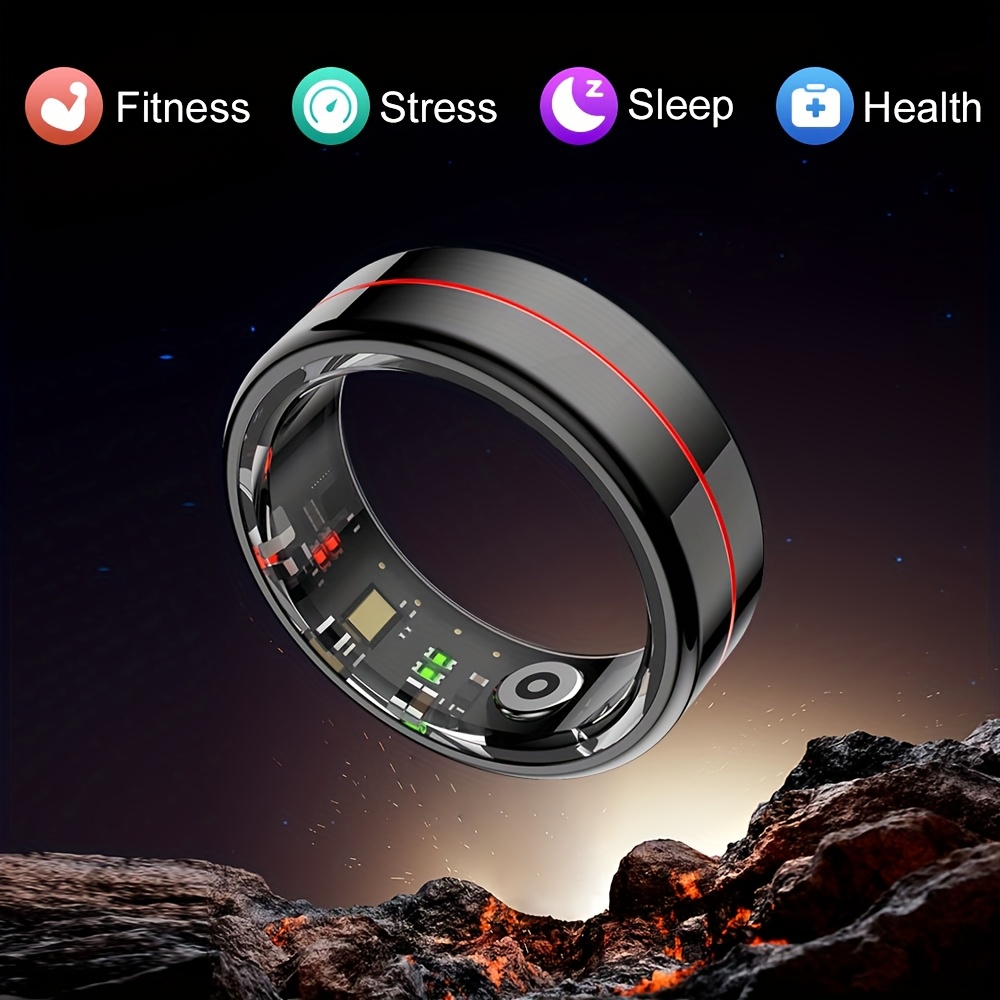 youthdemon stainless steel         mode step distance   counter     compatible   rechargeable lithium battery step counter ring sleek smart     0