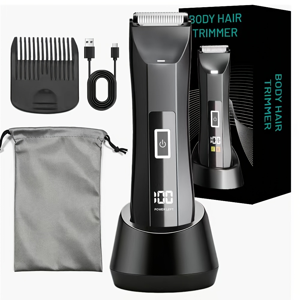 Men's Electric Body Hair Trimmer | Full-body Shaving And Trimming, Multifunctional Personal Care, Usb Charged, With Base, Ideal For Home Or - Miguan