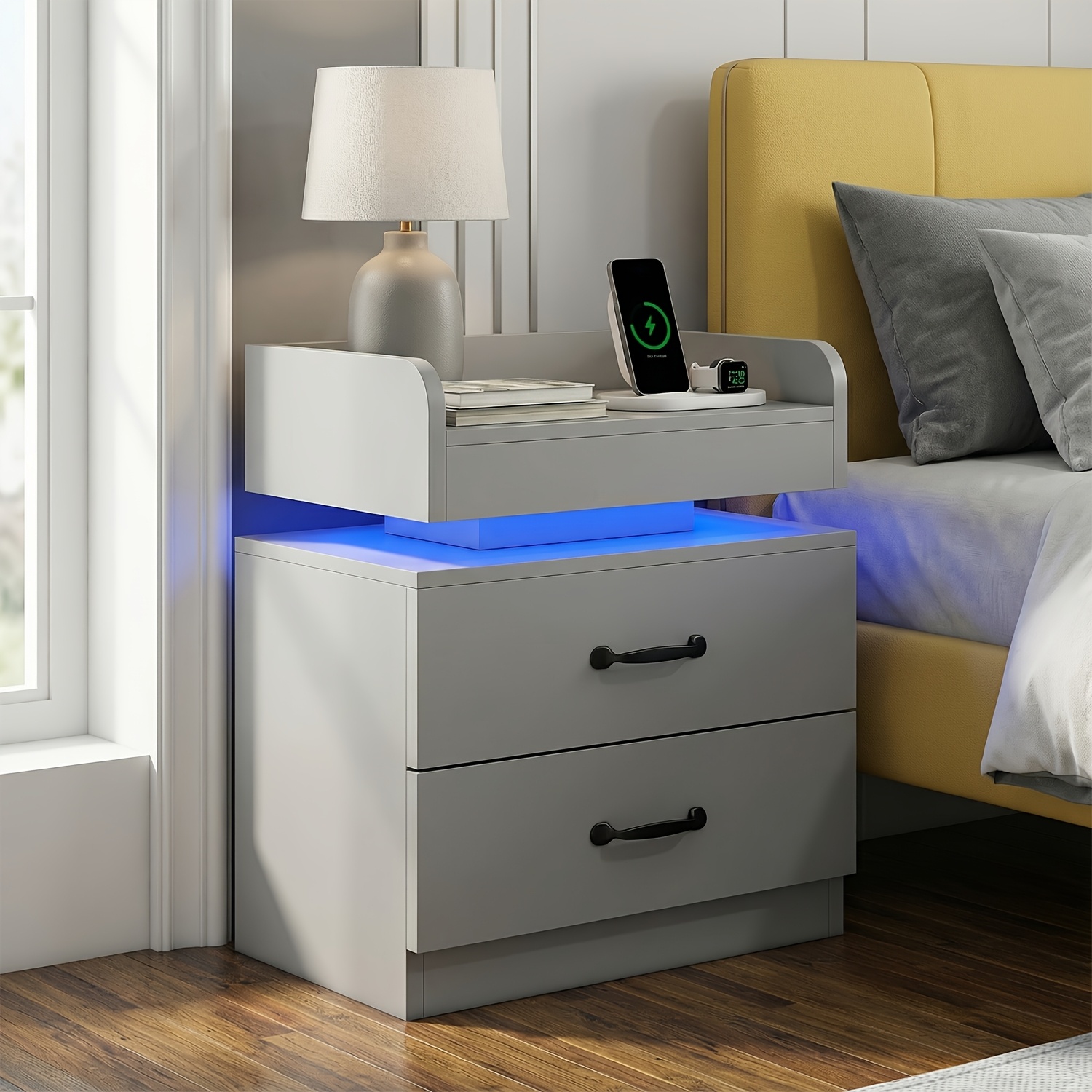 1pc 2pcs nightstand decorative nightstand charging station