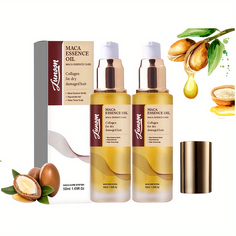 Óleo de Argan Marroquino para Cura Capilar Óleo de Argan Prensado a Frio e Leve Soro Capilar para Cabelos Secos e Danificados 50ml (2 Frascos) detalhes 6