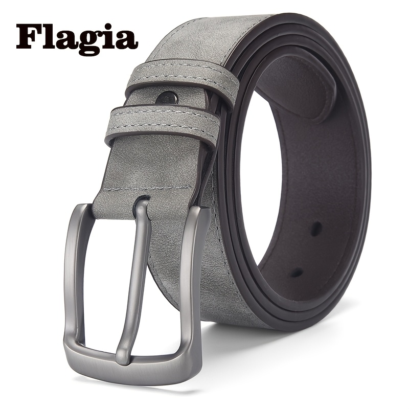 TEMU Men's Belt - Simple Square Design, A Versatile Belt Compatible With Shirts, Jeans, Casual Pants, And Formal Wear. Suitable For Casual And Formal