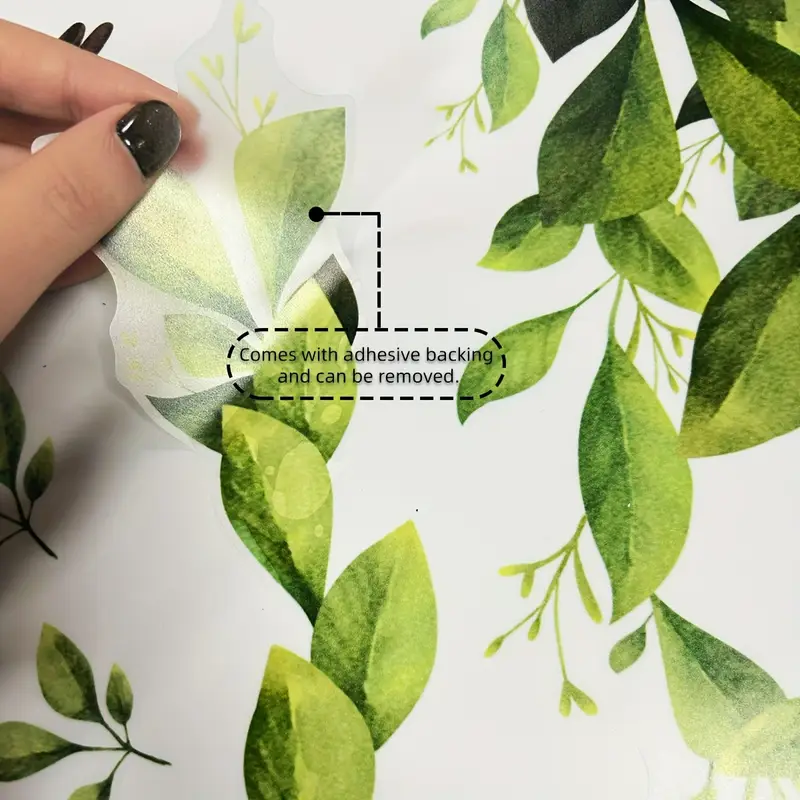 3 Adesivi Murali Con Piante Verdi In Vaso - Decorazione Parete Per Casa - Foto 2