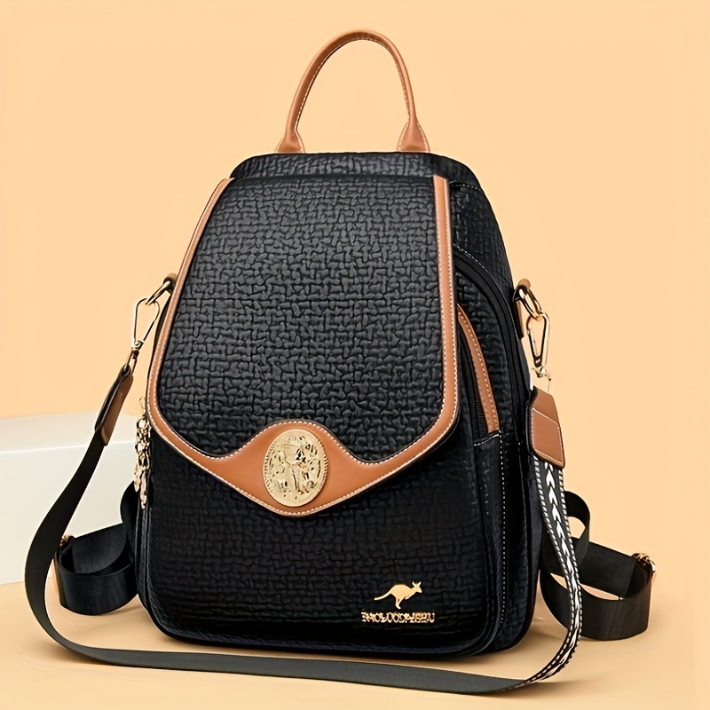 

Authentic Women's Backpack - Stylish And Spacious, Featuring Tassel Accents, Zipper Fastening, Soft Material, Water-repellent, And Utility Compartment